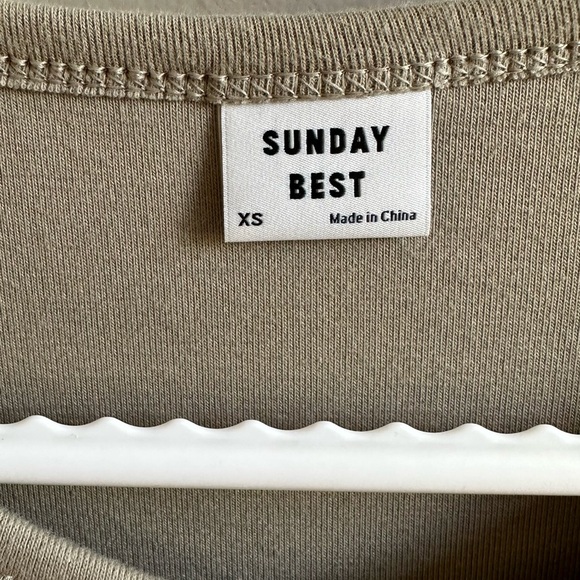 Sunday Best Cropped Cardigan in Sage Green XS - Picture 2 of 2